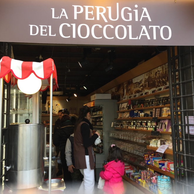 chocolate from Perugia ('baci perugina' are the most popular in the world)